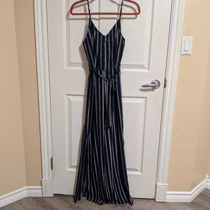 Blue striped jumpsuit